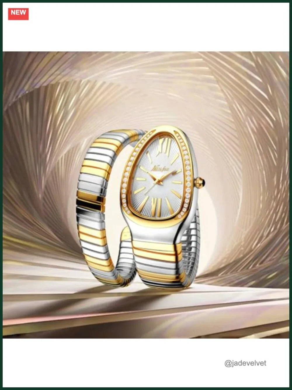 Snake Face Women's Watch Waterproof Steel Dainty Dress Wristwatch